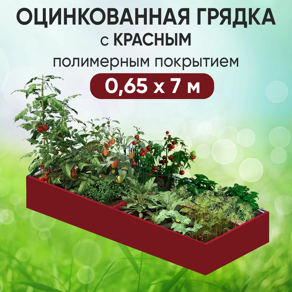 Грядка красная (0,65 х 7)